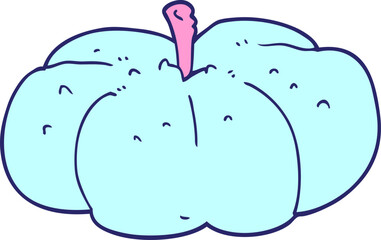 cartoon pumpkin in bright neon color