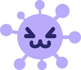 mean cat virus in bright neon color