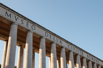 Museum of Roman Civilization, in the EUR district, Rome, Italy.