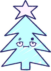 Obraz premium christmas tree in bright neon color