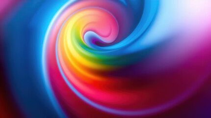 Obraz premium Abstract 3D digital background of curved and spiral shapes, red, orange, blue colors and smooth gradients.