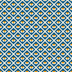 Diamond grid seamless pattern. Ethnic, tribal surface print. Geometric ornament. Repeated rhombuses background. Ornamental folk wallpaper. Geo vector abstract illustration
