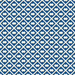 Diamond grid seamless pattern. Ethnic, tribal surface print. Geometric ornament. Repeated rhombuses background. Ornamental folk wallpaper. Geo vector abstract illustration