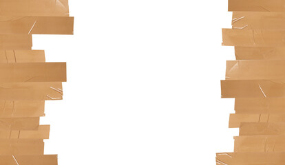 background with many brown adhesive tapes at the ends