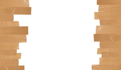 background with many brown adhesive tapes at the ends