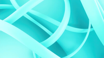 Blue 3D scene with abstract background consisting of intertwined, smooth lines and ribbons, abstract blue and light blue background