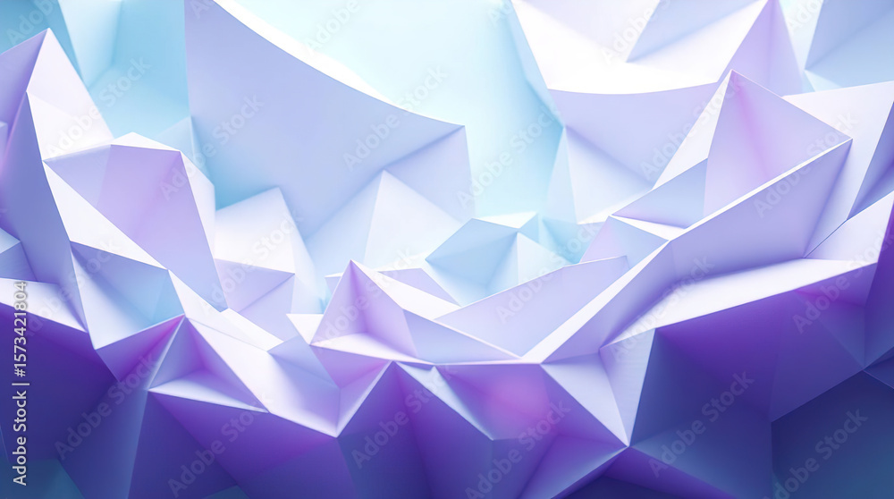 Aufkleber blue 3d scene with abstract background consisting of intertwined, smooth lines and ribbons, abstract