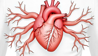 medical poster about heart health, human heart, medical topics about human health