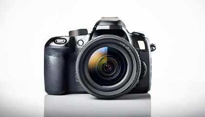 professional digital photo camera isolated on white