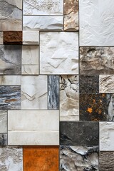 Textured Tile Mosaic Beige Gray Brown Orange tiles