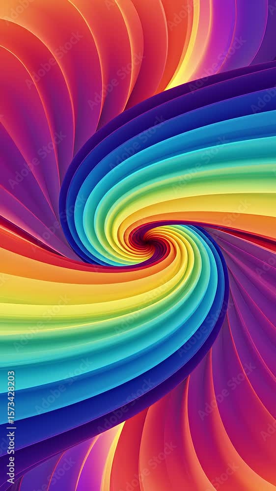 Aufkleber vibrant swirling colors intertwine creating a mesmerizing optical illusion rainbow hues blend smooth
