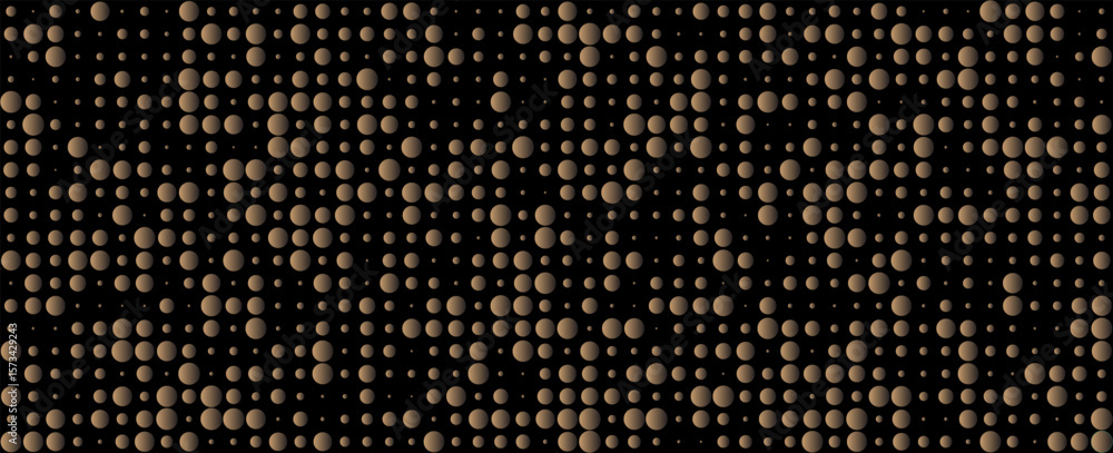 Poster gold dot randomus isolated in black background.dot randomus on abstract background. usable for desig
