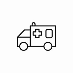 ambulance truck icon sign vector
