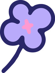 simple flower design in bright neon color