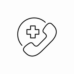 Obraz premium emergency call icon sign vector