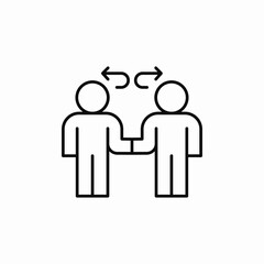 handshake relationship icon sign vector