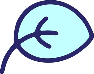 Obraz premium simple leaf illustration in bright neon color