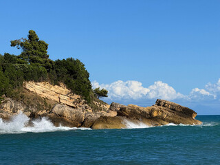 Rocky island in the sea