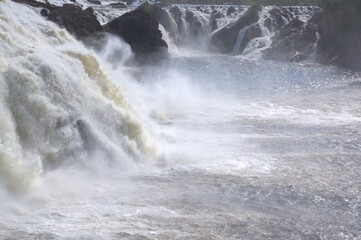 Rivers in Venezuela, Orinoco and Caroni.
Two enormous rivers that have a huge flow of fresh water...
