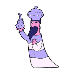 one of the three wise men in bright neon color