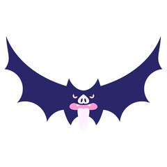spooky halloween bat in bright neon color