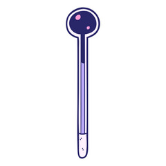 cartoom thermometer in bright neon color