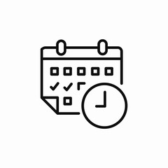 schedule and time icon sign vector