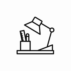 table desk lamp icon sign vector