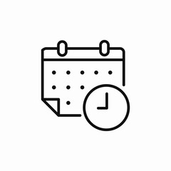 time and date icon sign vector