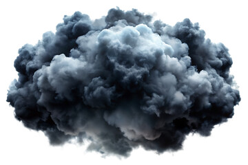 dark storm cloud isolated on white background PNG. ai 