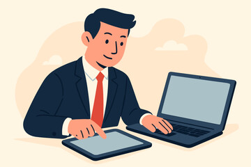 Mechanical engineering tractor maintenance with tools, construction site engineering icons, modern flat vector cartoon illustration, machinery repair, industrial equipment service