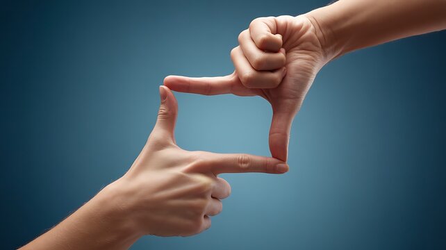 Hands Framing A View fingers gesture