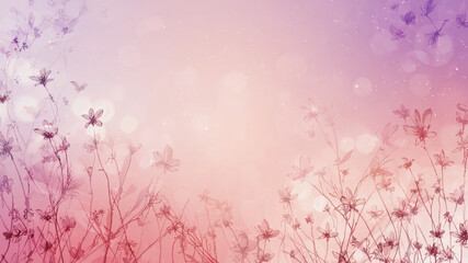 Soft Dreamy Abstract Background with Late Summer Wildflower Tones