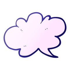 freehand drawn cartoon cloud speech bubble in bright neon color