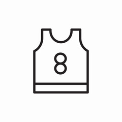 basketball jersey icon sign vector