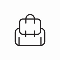hiking backpack icon sign vector