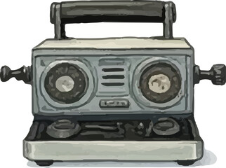 Old Radio Receiver with Crank