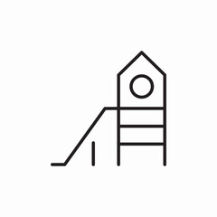 playground slide icon sign vector