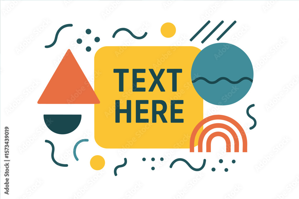 Aufkleber vector graphic design illustrations featuring geometric shapes and abstract elements with space for 