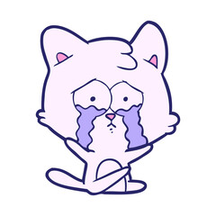 cartoon cat in bright neon color