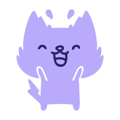 cute frightened cat in bright neon color