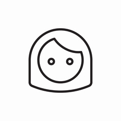 Obraz premium female avatar icon sign vector