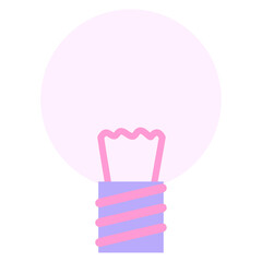 light bulb in bright neon color