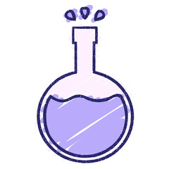 Science Experiment Chalk Drawing in bright neon color