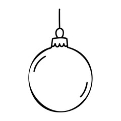Simple hand-drawn christmas ornament design with ornament patterns. Vector hand-drawn doodle illustration