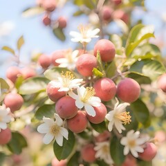 Spring background with Pink Flowers 