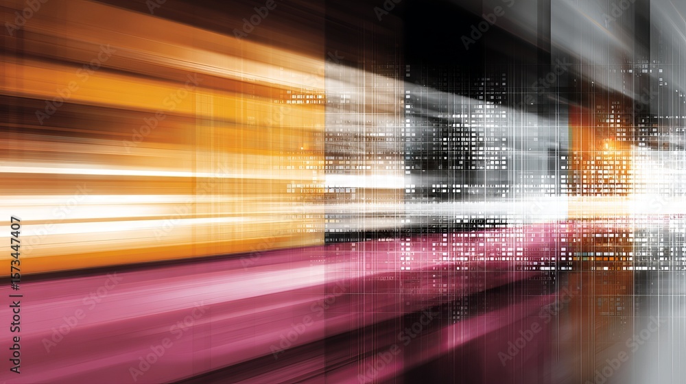 Poster abstract image showcasing dynamic speed and technological data flow, a futuristic digital motion bac