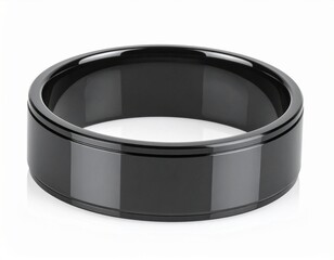 black ring on white background