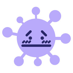 nauseous embarrassed virus in bright neon color