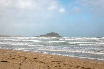 Views near the tidal island of St Michael's Mount, England